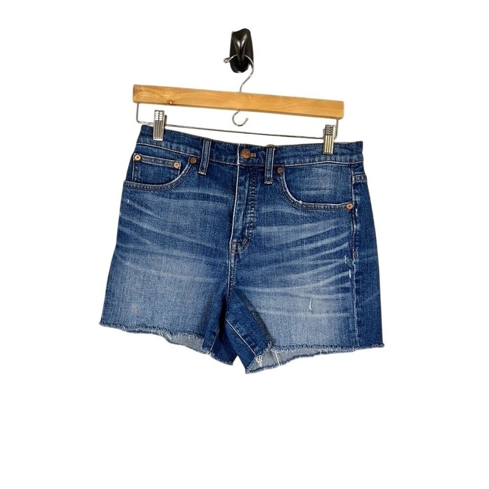 Madewell Dark Wash Denim Jean Shorts‎ Blue 27 Western Beach Distressed Concert